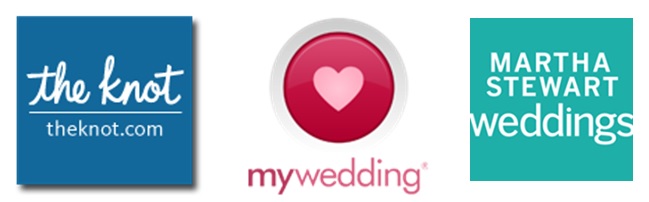 Wedding Sites Logos TheKnot MyWedding MarthaStewart