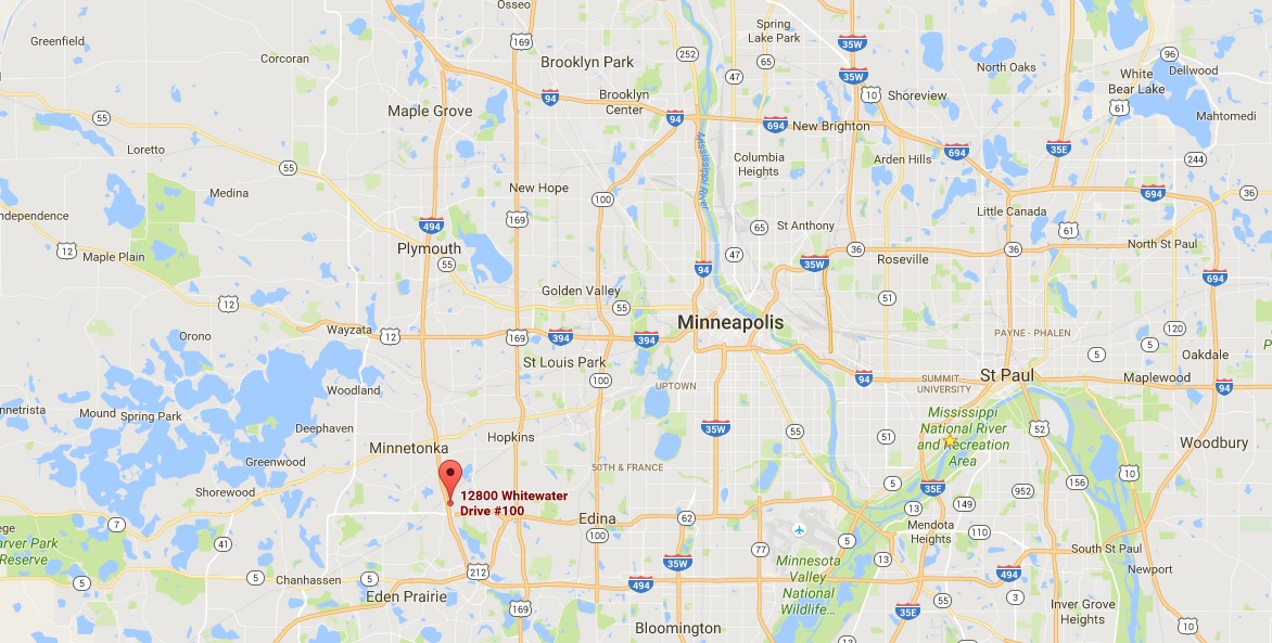 Google Street Map Image of the City of Minnetonka MN Location