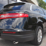 Lincoln MKT Stretch Limousine Services Minneapolis MN / St Paul Minnesota - Black Exterior Limo Photo Outdoors - Aspen Limo and Car Services