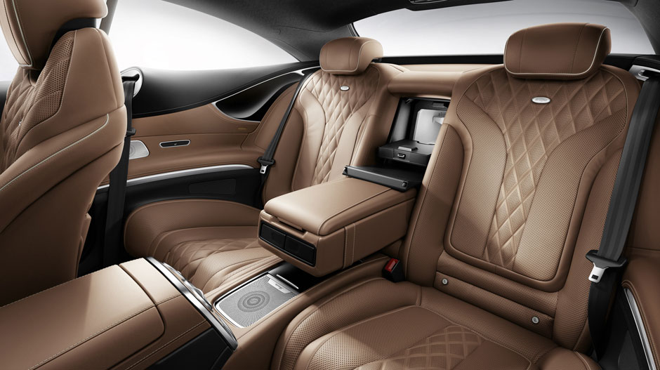 Mercedes Sedan S-Class Dark Brown Interior Back