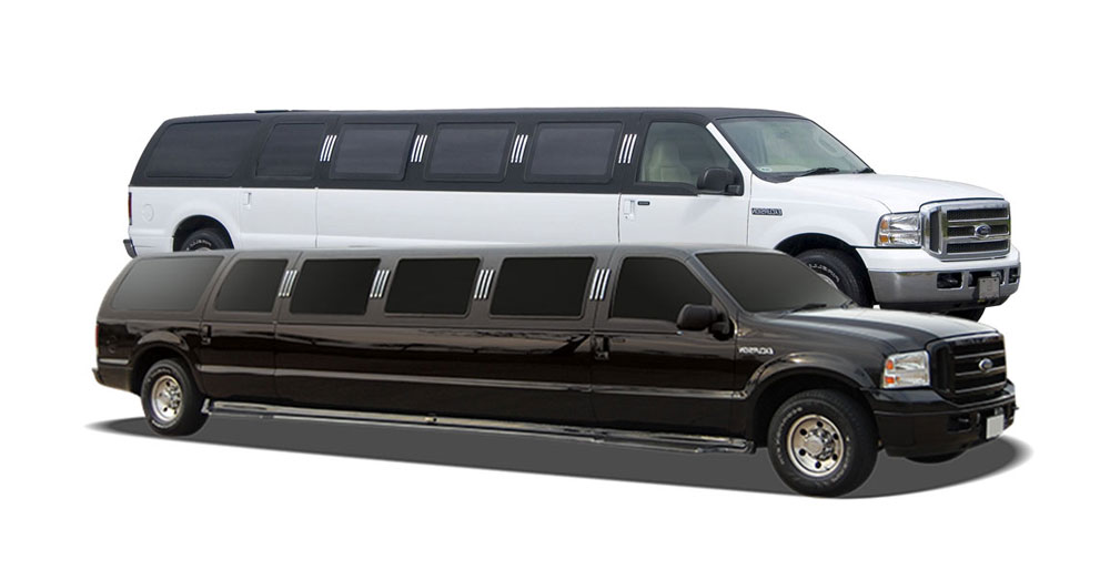SUV Stretch Limo Services Minneapolis MN / St Paul Minnesota White and Black Side View