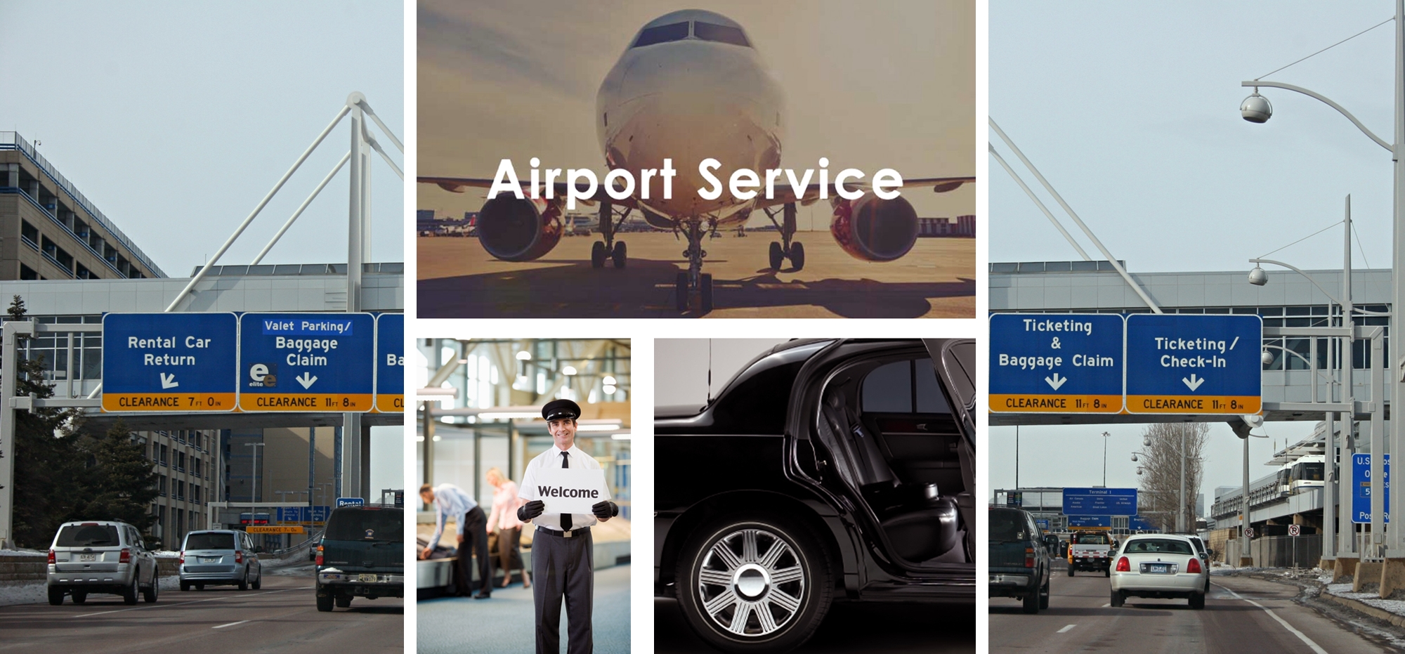 Airport Limo and Car Services -Photo Montage- Aspen Limo and Car