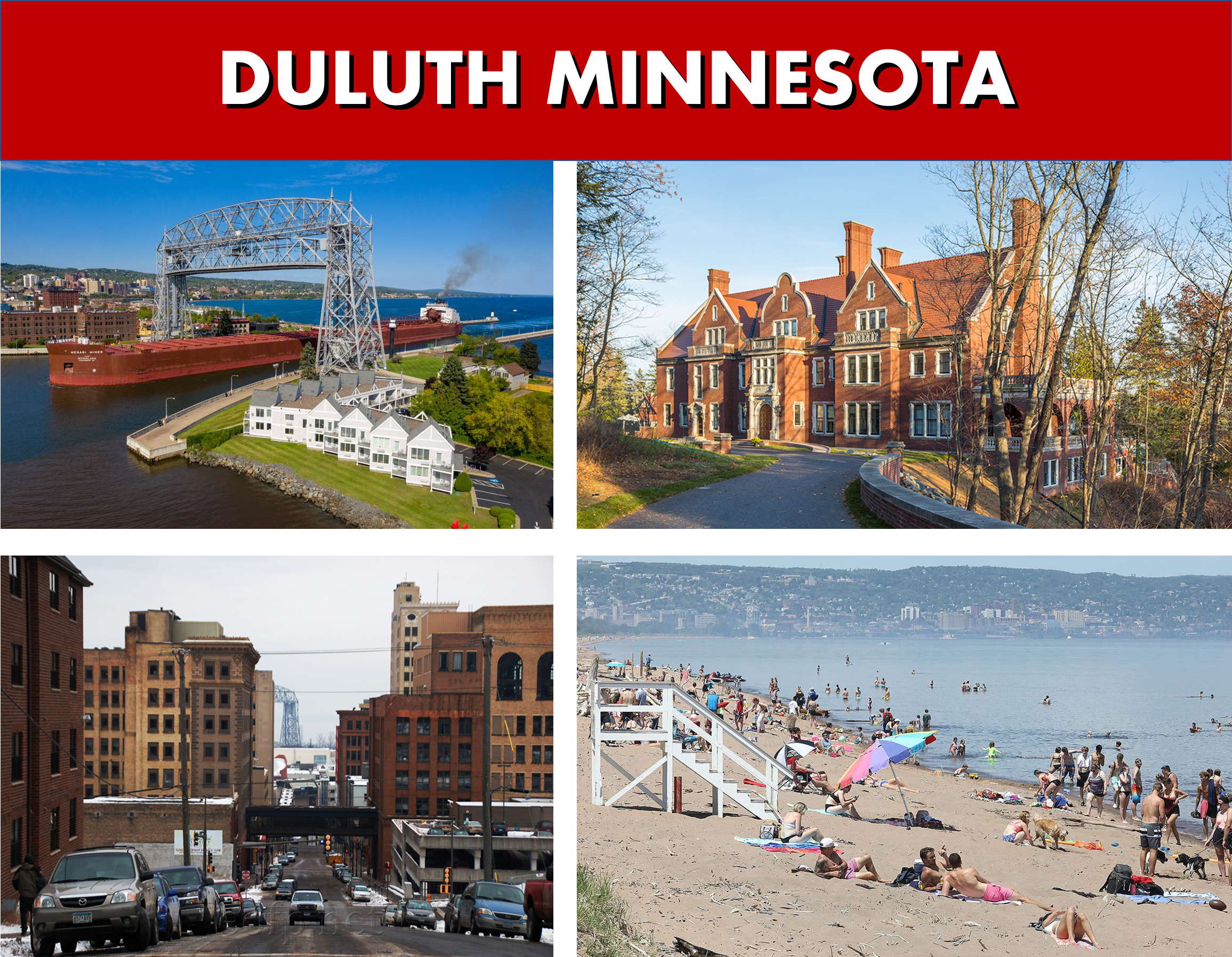 Duluth Minnesota Photo Montage aspen limousine service