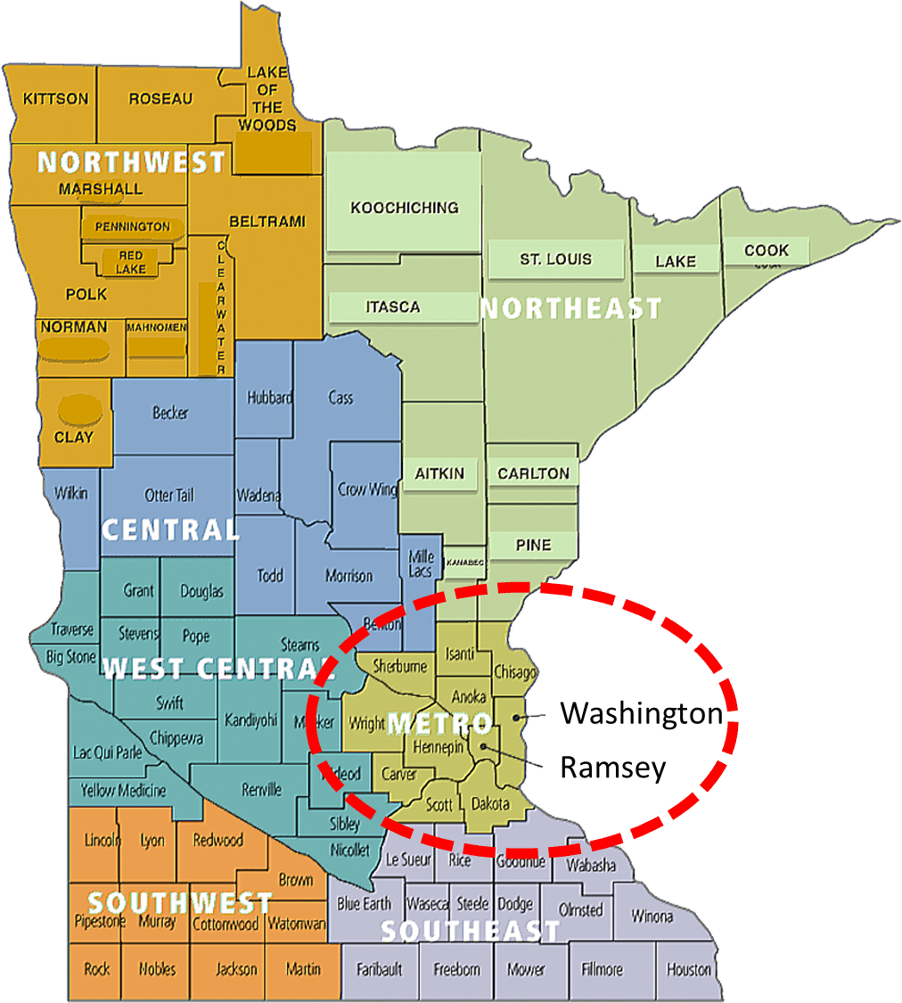 Map Of Twin Cities Minnesota - World Map
